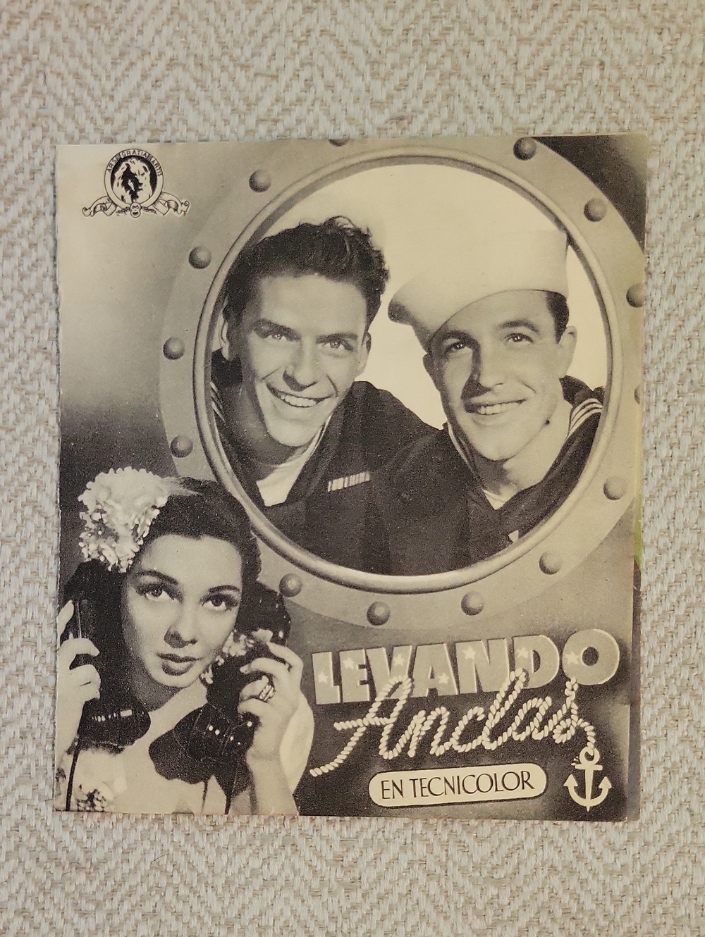 Vintage 1948 Anchors Aweigh Spanish Movie Program Levando Anclas Frank Sinatra - Picture 1 of 4